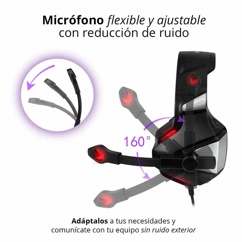 REDLEMON AudÃfonos Gamer V3 con Sonido Estéreo 360° High Definition, Micrófono Ajustable Omnidireccional