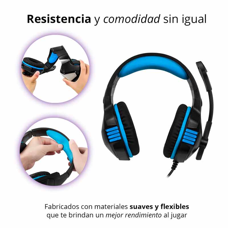 REDLEMON AudÃfonos Gamer V3 con Sonido Estéreo 360° High Definition, Micrófono Ajustable Omnidireccional