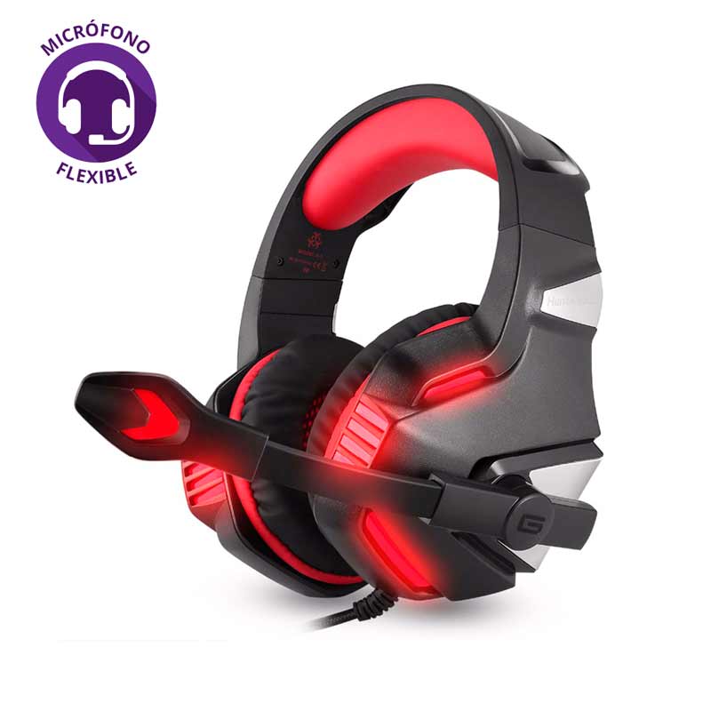 Redlemon Audífonos Gamer V3 Con Sonido Estéreo 360° High Definition, Micrófono Ajustable Omnidireccional