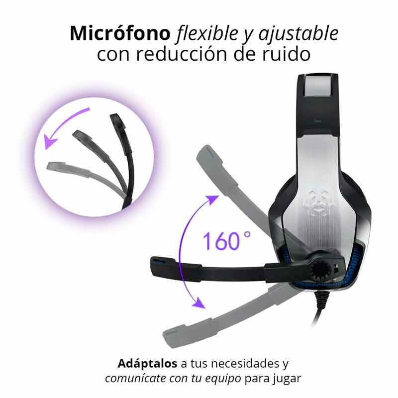 REDLEMON Audífonos Gamer V4 con Sonido Estéreo 360° High Definition, Micrófono Ajustable Omnidireccional