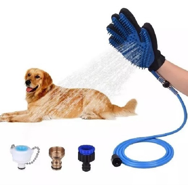 Guante Masajeador Con Manguera Para La Higiene De Tu Mascota