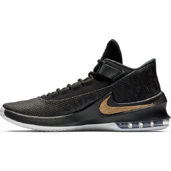 NIKE TENIS AIR MAX INFURIATE 2 NEGRO DORADO