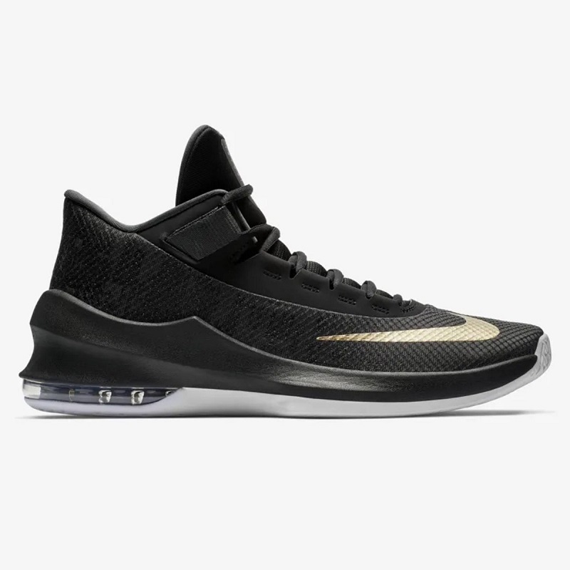 NIKE TENIS AIR MAX INFURIATE 2 NEGRO DORADO
