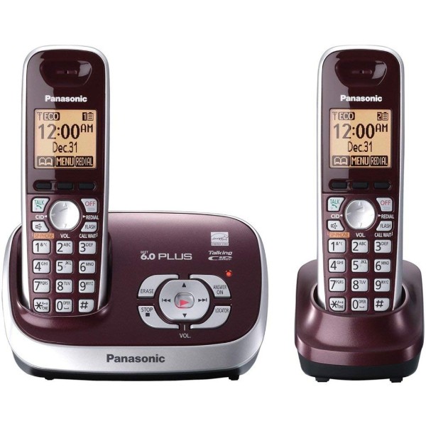 Telefono Inalambrico Contestadora Panasonic Kx-Tg6572R Rojo 2 Auriculares