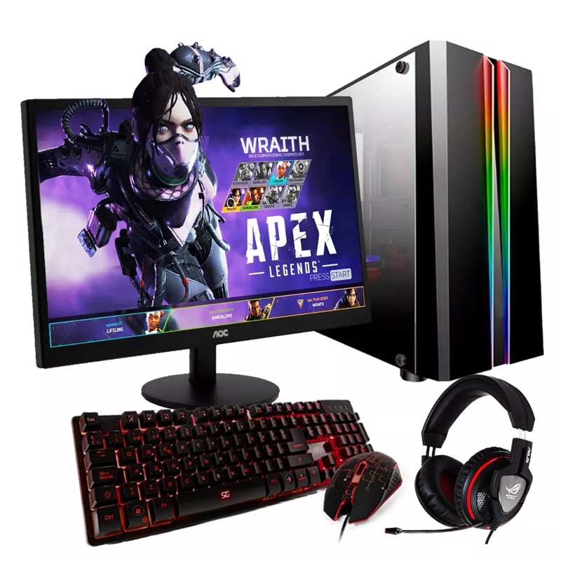 Pc Gamer Xtreme Intel I5 7400 8Gb 1Tb Radeon 560 4G + Led 24