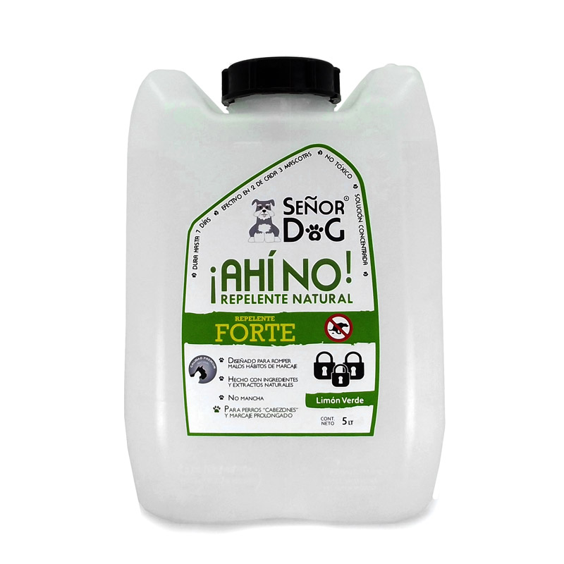 Señor Dog® 5 litros Nivel 1 Marcaje en Exteriores por Mascotas ajenas o sin dueño. ¡Ahí No! Forte 5 litros. Repelente para Perros