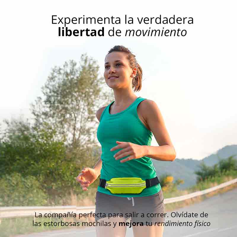 Redlemon Cinturón para Correr Impermeable, Ajustable y Flexible Tipo Cangurera, Deportivo con Cintas Reflejantes para la Noche, Compatible con Smartphones y más.