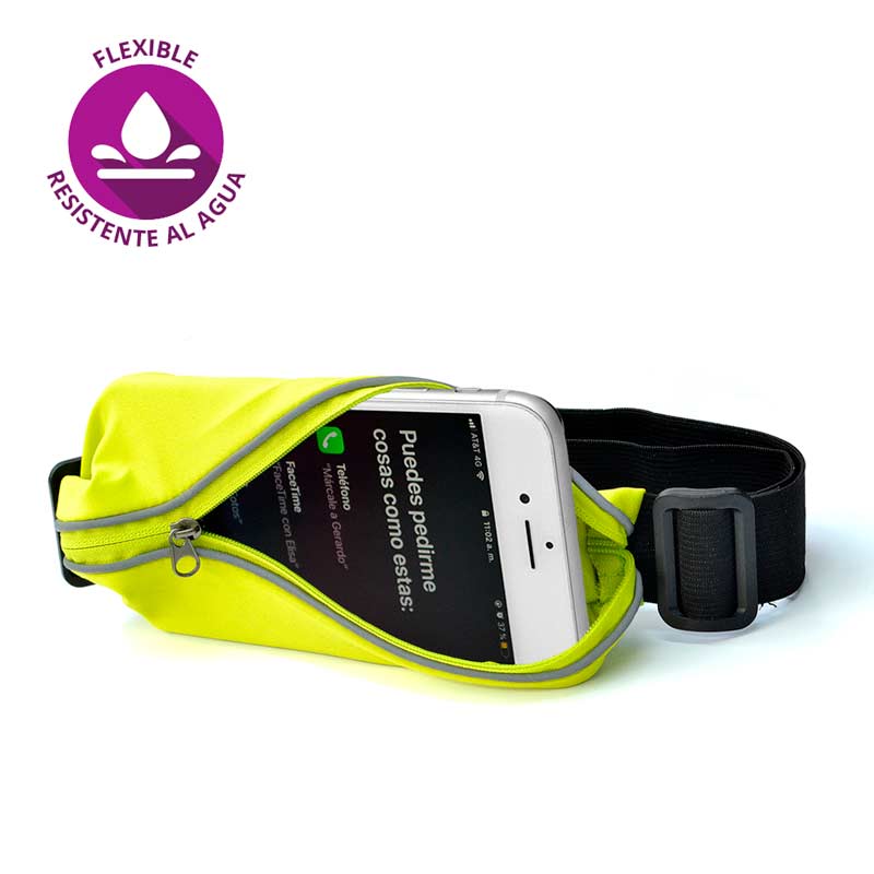 Redlemon Cinturón Para Correr Impermeable, Ajustable Y Flexible Tipo Cangurera, Deportivo Con Cintas Reflejantes Para La Noche, Compatible Con Smartphones Y Más.