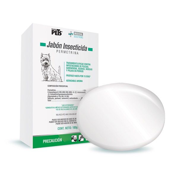 Jabon Insecticida Perro Gato Garrapatas Pulgas Fancy Pets