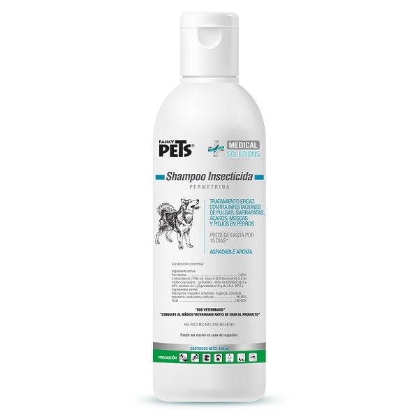 Shampoo Insecticida 250Ml Perro Pulgas Garrapatas Fancy Pet