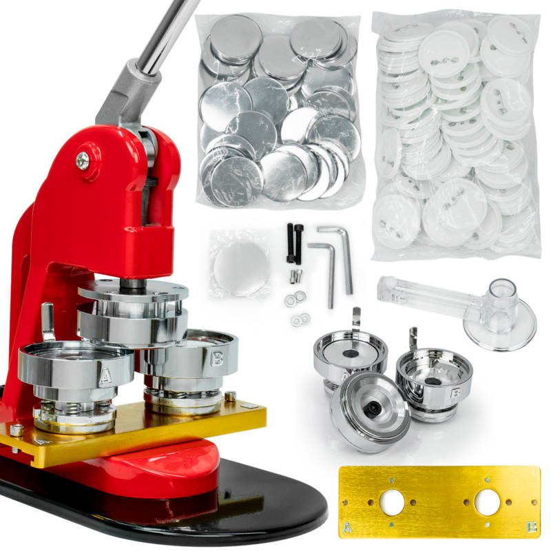 Kit De Maquina Fotobotones Cortador Pin 58Mm Prensa Botonera