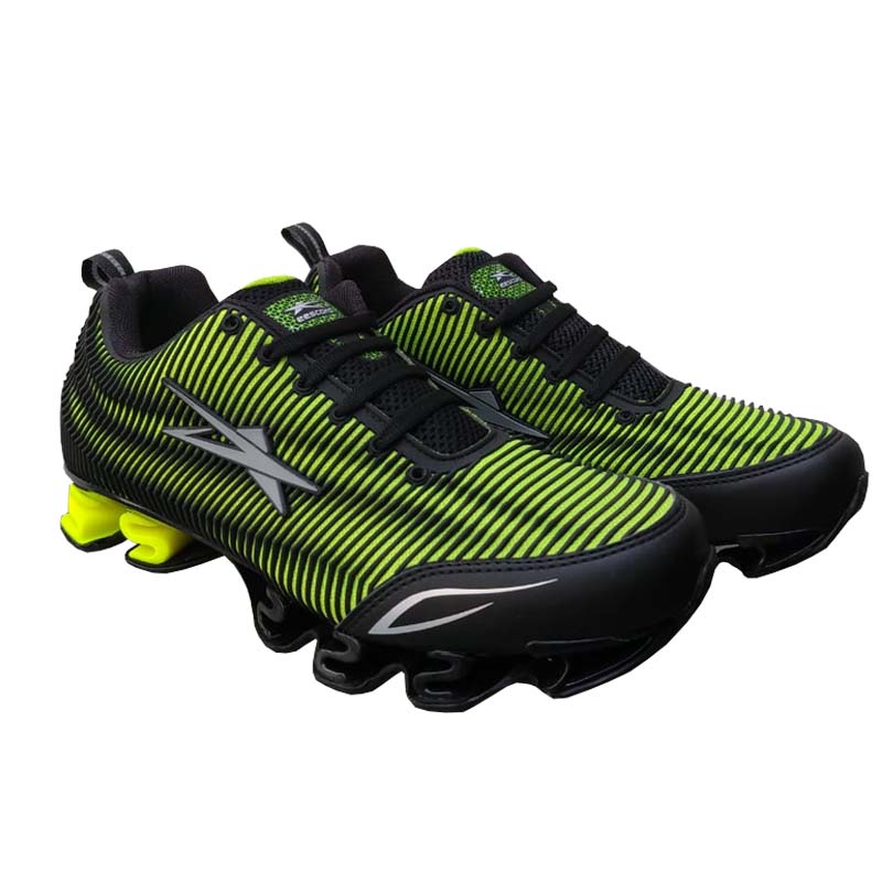 Tenis Deportivo Runing Escord Negro Amarillo Hombre Caballer