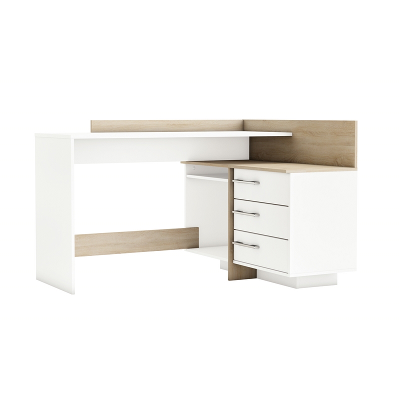 Escritorio Blau Blanco Y Roble - Këssa Muebles