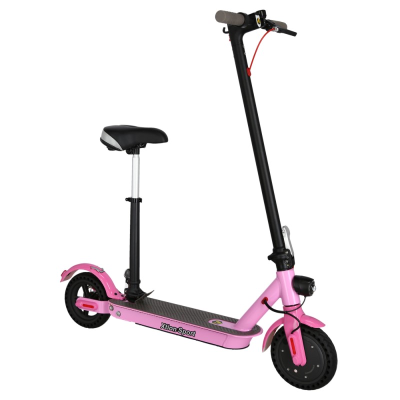 Scooter Patin Electrico Xtion Sport Color Rosa Con Asiento Desmontable