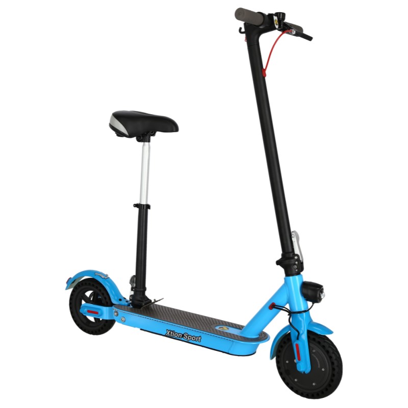 Scooter Patin Electrico Xtion Sport Color Azul Con Asiento Desmontable