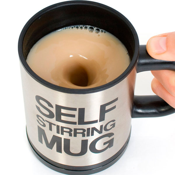 Taza Agitadora Automática Con Tapa Térmica