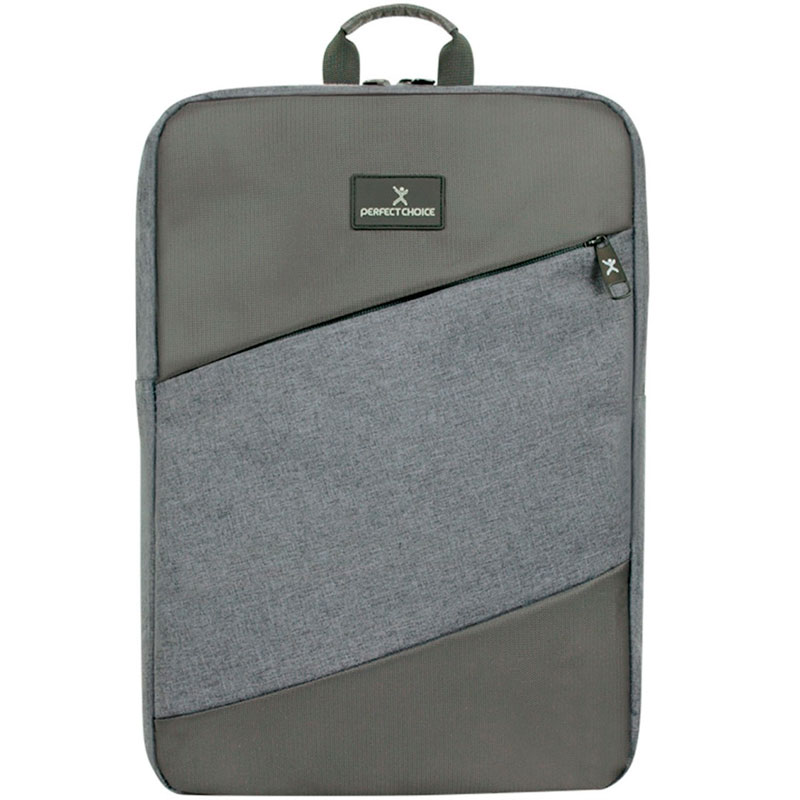 Mochila Laptop 15.6 Poliester Tela Slim Block Gris Pc-083429