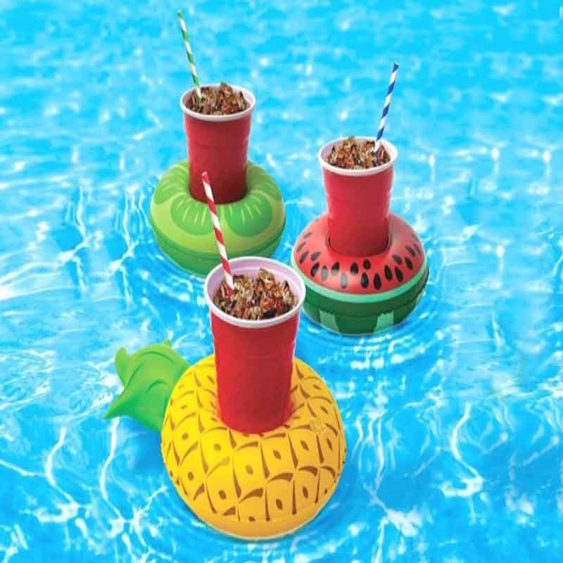 Tres Flotadores Frutas Para Vasos Flotante