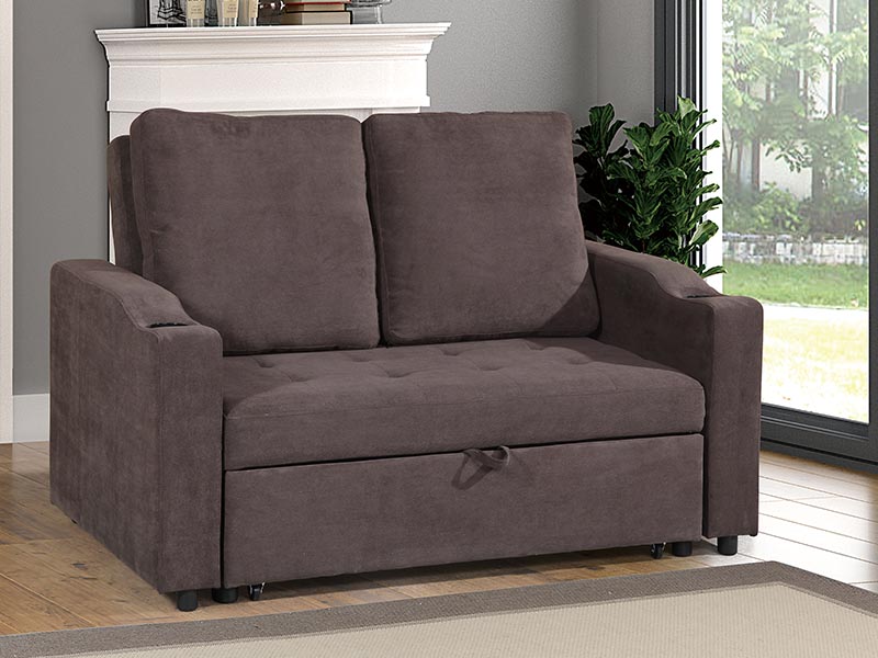 Sofá Cama Color Capuchino F6580 - Poundex