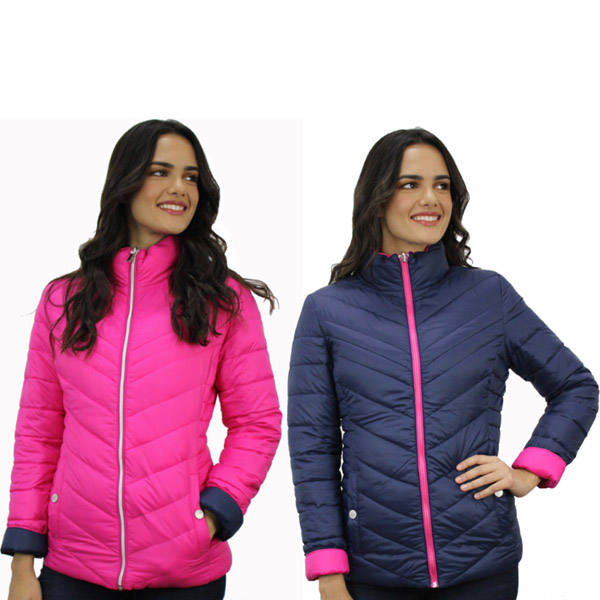Chamarra Para Dama Silver Spoon- Capricillo Azul Marino /fucsia