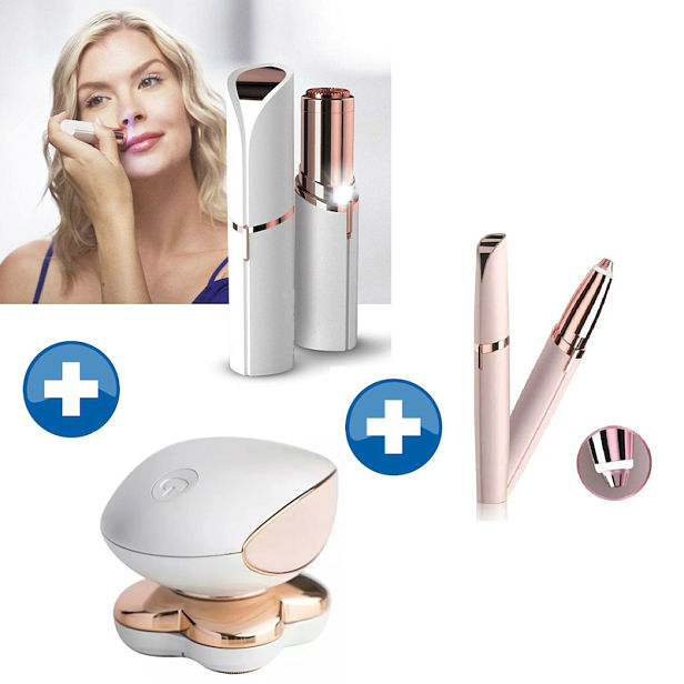 Depilador Removedor De Vello Facial + Piernas + Ceja Flaw Skin