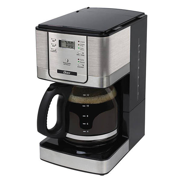 Cafetera De 12 Tazas Oster Programable Digital De Acero Modelo Bvstdc4401-013