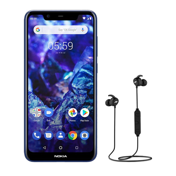 Celular NOKIA LTE TA-1112 5.1 PLUS Color AZUL Telcel y y de regalo Audifonos Inalámbricos HD y una mochila Lenovo