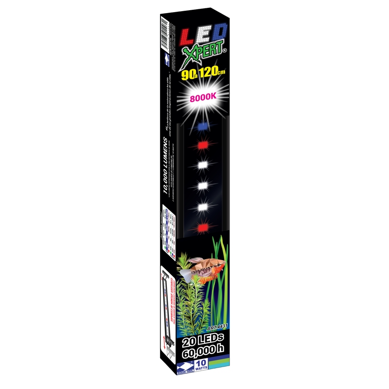 Lampara Led Aerea Pecera Acuario 20 Leds 90 A 120Cm 10W 4431