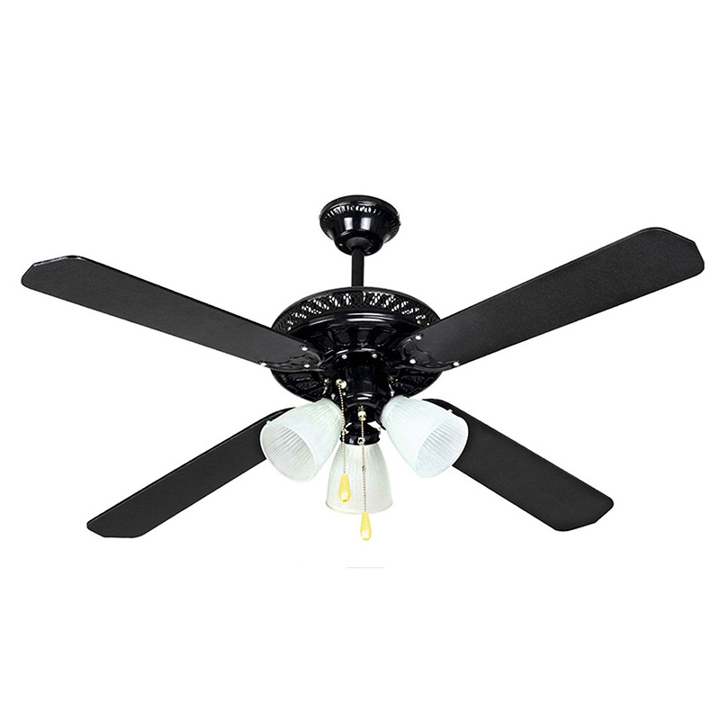 Ventilador De Techo 4 Aspas 52 Pulgadas - Negro