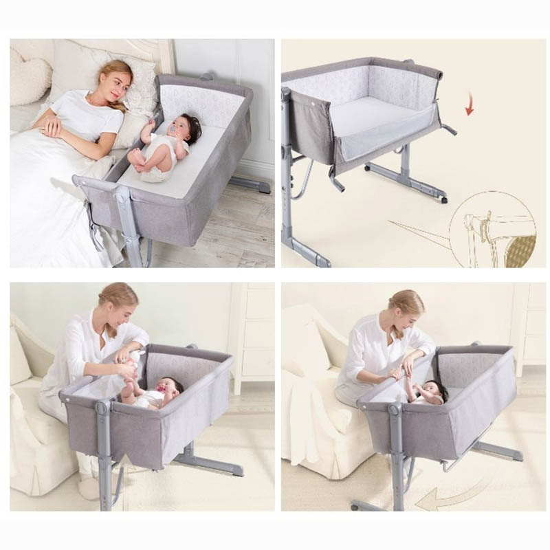 Cuna Bebe Viaje Colecho Gris Descanso Next Napper Reclinable Antireflujo