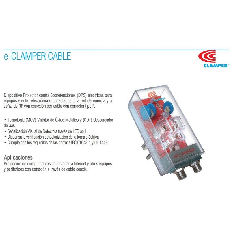Supresor Picos Eléctricos Pararayos Modem Telmex Rj11 E-Clamper