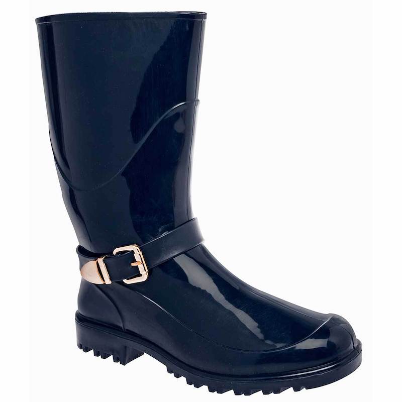 Botas De Lluvia Color Marino De Top Moda