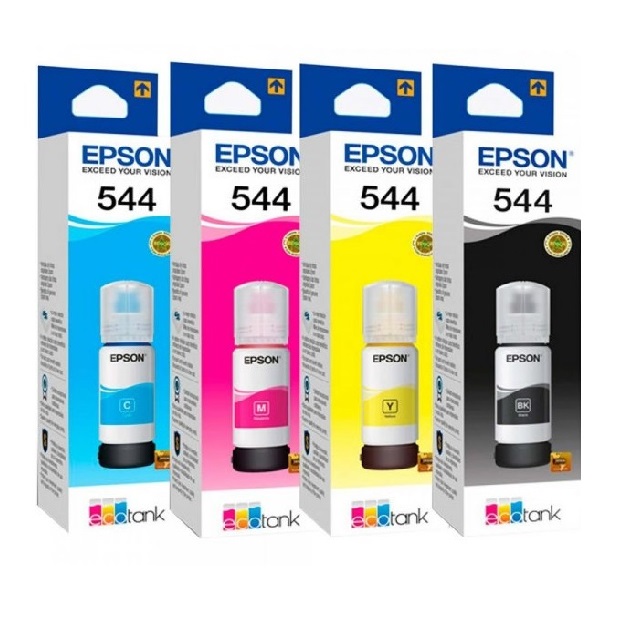 KIT DE 4 BOTELLAS EPSON T544 TINTA EPSON NEGRA DYE L110 / L3110 /L3150 /L5190