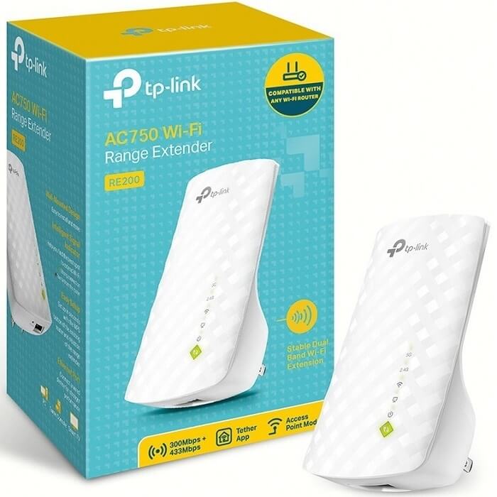 Repetidor Expansor De Señal WIFI Tp-Link RE200 AC750 2.4 & 5GHz.