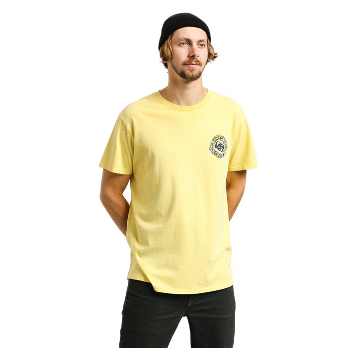 Hoodie QUIKSILVER Hombre OG DEAD FLOWERS SS Yellow