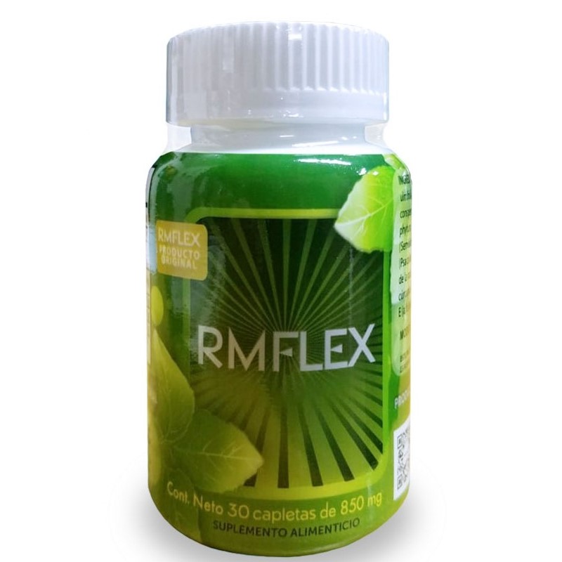 RM Flex Suplemento Alimenticio Frasco con 30 capsulas 850 mg c/u.