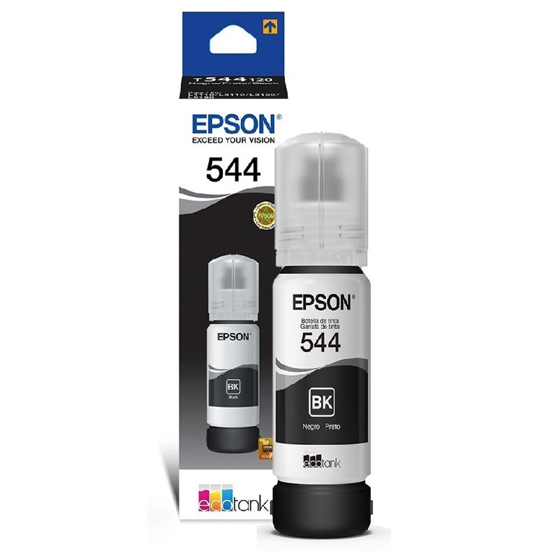 CARTUCHO EPSON MODELO T544 NEGRO TINTA DYE PARA L3110 L3150 L5190 IMPRESORA PC LAP MAC IMPRESION.