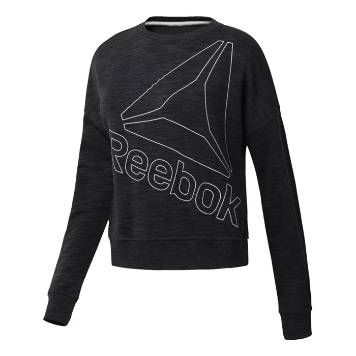 Sudadera Mujer Reebok El Marble Ft Negro  CF8649.