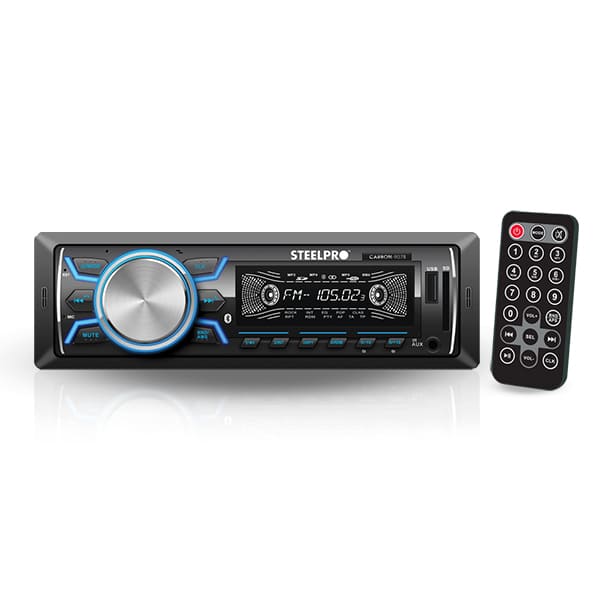 Steelpro Autoestereo Bluetooth, USB, SD, Equalizador 1 DIN Carbon-907B