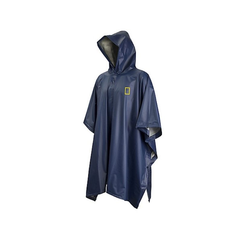 Poncho Impermeable National Geographic Adulto Png02 Azul