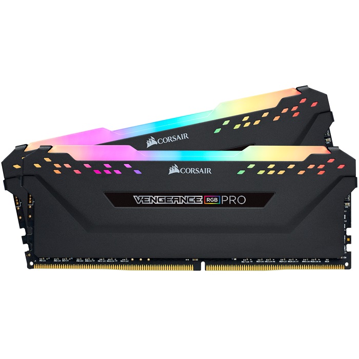 Memorias Ram DDR4 Corsair Vengeance RGB PRO 2666MHz 16GB PC4-21300 Kit 2x8 Negras CMW16GX4M2A2666C16.