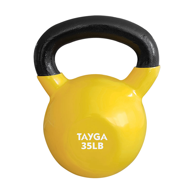 Tayga pesa Rusa fitness kettlebell 35 lb cubierta de vinil