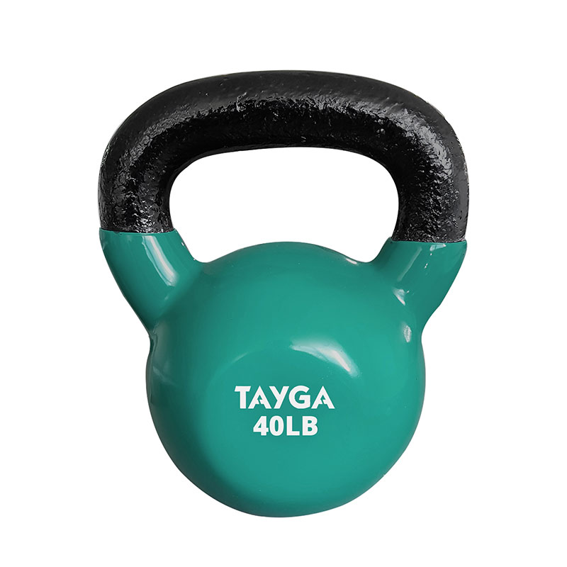 Tayga pesa Rusa fitness kettlebell 40 lb cubierta de vinil