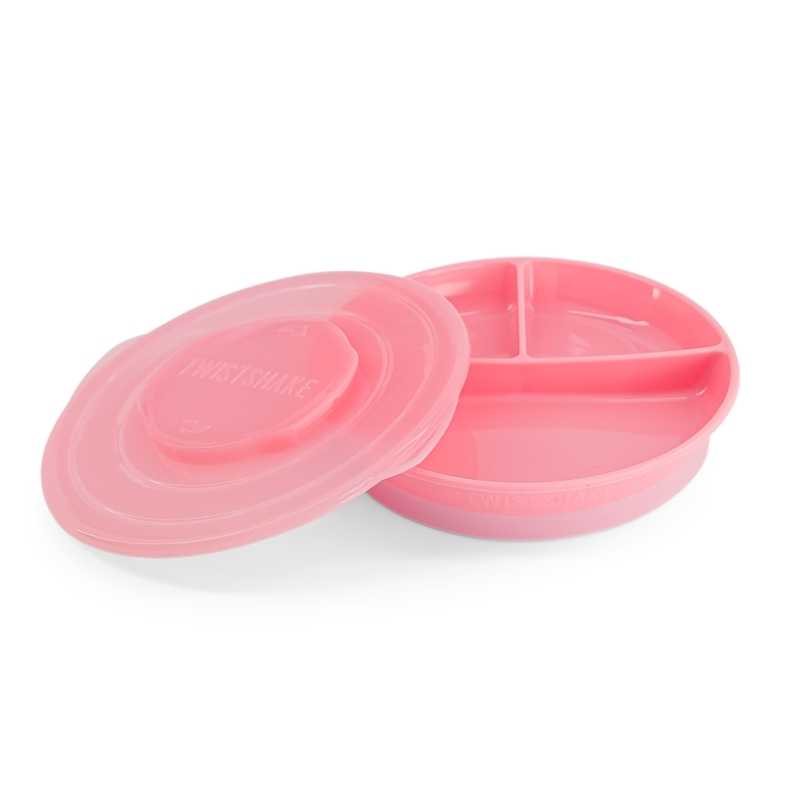 Plato Dividido 6m Twistshake Rosa Pastel