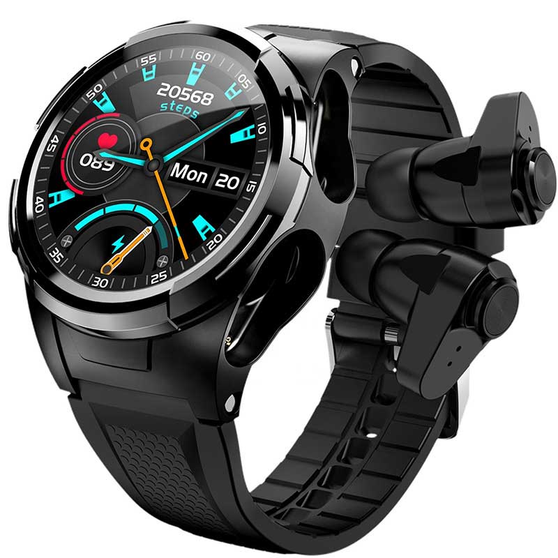 Smartwatch Reloj Inteligente Con Audifonos Bluetooth 5.0 S201 Full Touch FRALUGIO