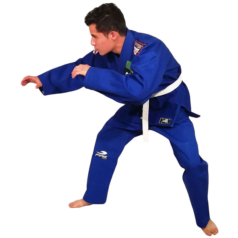 Gi Kimono Fire Sports Azul Adulto Jiu Jitsu Brasileño 550gr