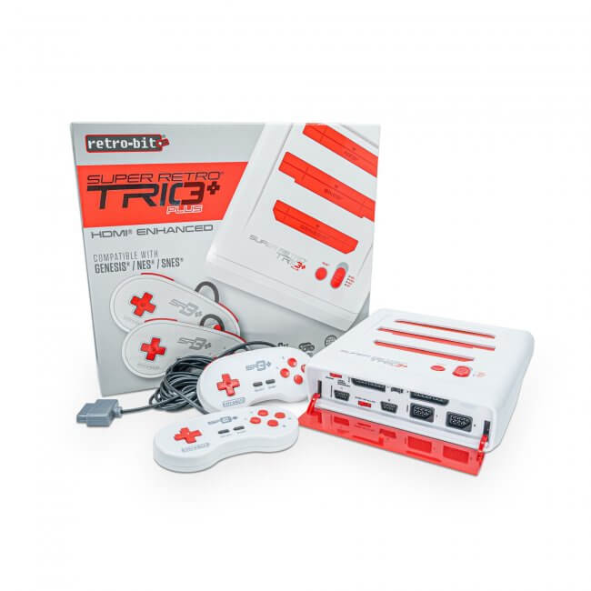 Super Retro TRIO Plus HD Consola de NES SNES Genesis 3 en 1