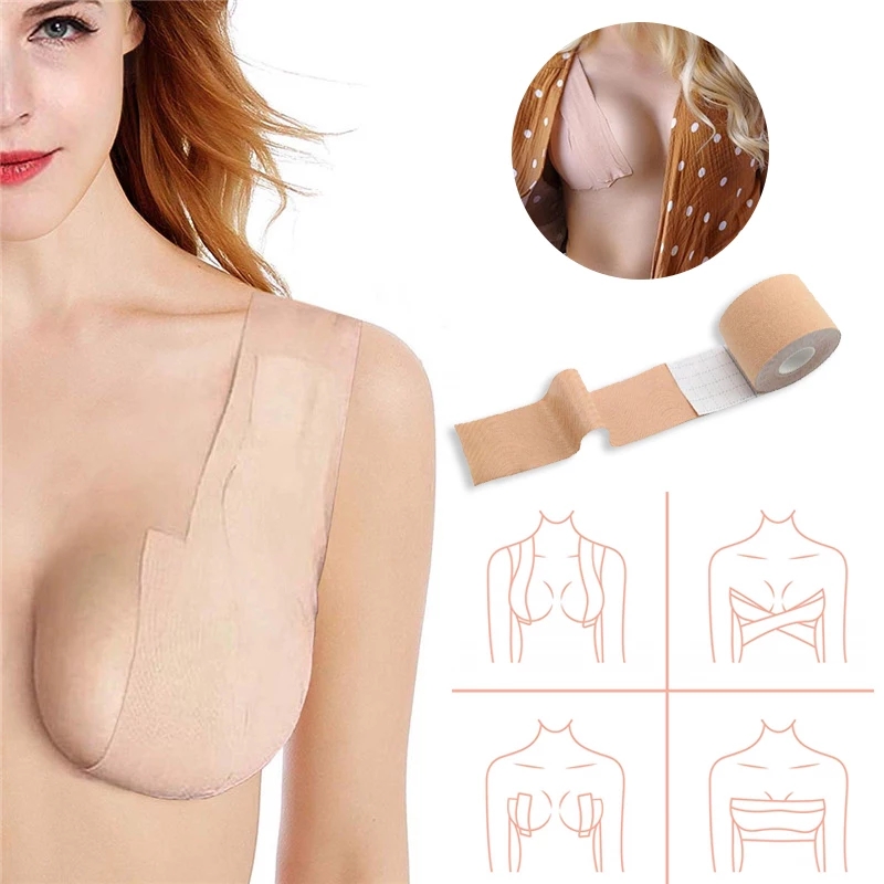 Sujetador de cinta adhesiva Invisible para Mujer, sujetador de pezones, cubre pezones, cinta para levantar el pecho, Bralette de realce, almohadilla sin tirantes.