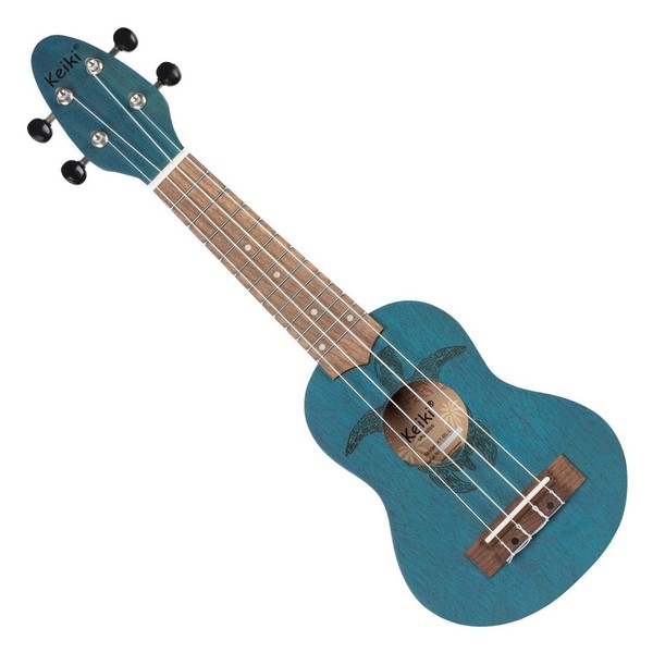 Ukulele Sopranino Keiki Azul Ortega Guitars Con 2 Plumillas