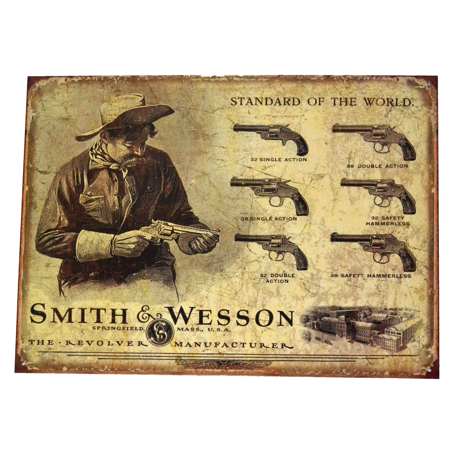 Tsn1743 Letrero Lamina Decorativa Smith & Wesson Firearm